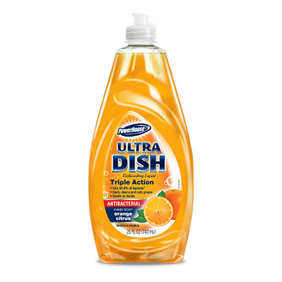 POWERHOUSE DISH DETERGENT SOAP AB ORANGE CITRUS 25oz (cs/12)