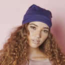 ADAMA SATIN LINED JERSEY BEANIE NAVY
