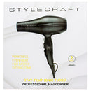 STYLECRAFT STAY TEMP IONIC TURBO HAIR DRYER *
