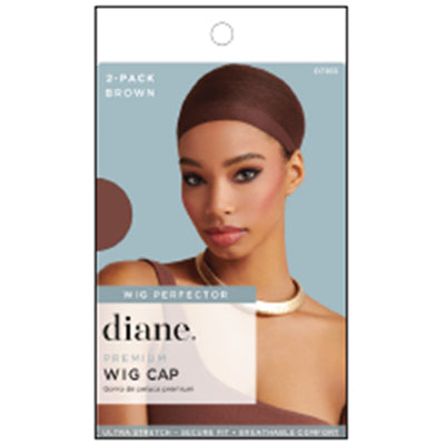 DIANE WIG PERFECTOR PREMIUM WIG CAP 2 PACK BROWN