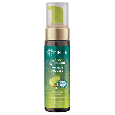 MIELLE AVOCADO & TAMANU ANTI-  FRIZZ MOUSSE 7.5oz (cs/6)