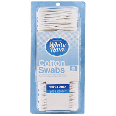 WHITE RAIN COTTON SWABS 200 PACK PAPER STICK (cs/12)