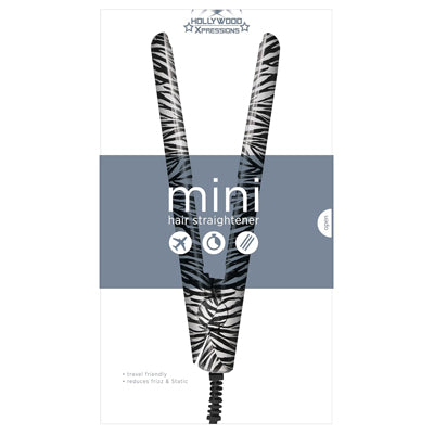 HOLLYWOOD XPRESSIONS MINI HAIR STRAIGHTENER ZEBRA PRINT