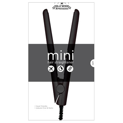 HOLLYWOOD XPRESSIONS MINI HAIR STRAIGHTENER BLACK