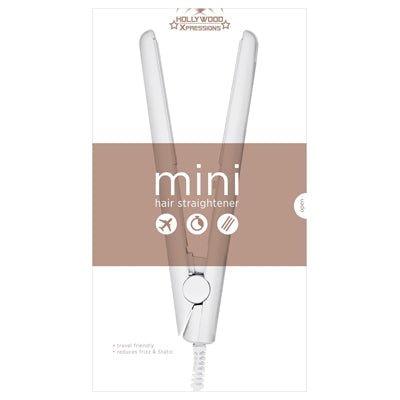 HOLLYWOOD XPRESSIONS MINI HAIR STRAIGHTENER WHITE