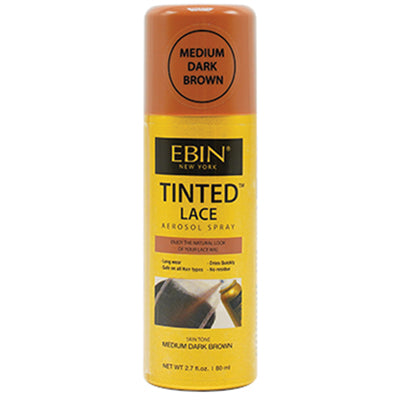 EBIN TINTED LACE SPRAY 2.7oz MEDIUM DARK BROWN