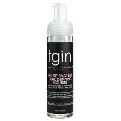 TGIN ROSE WATER CURL DEFINING MOUSSE 8oz (cs/6)