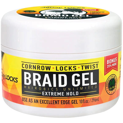 HAIROBICS ALLDAY LOCKS BRAID GEL 10oz (DL/12)