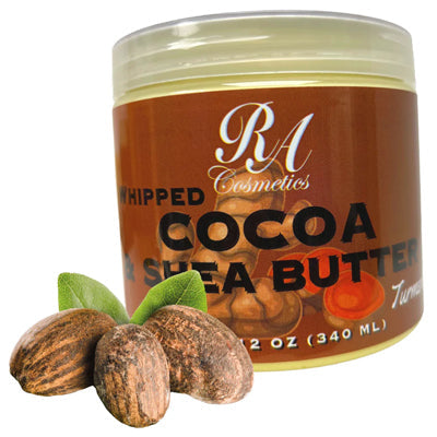 RA COSMETICS COCOA & SHEA BUTTER WHIPPED 12oz TURMERIC (CS/6)