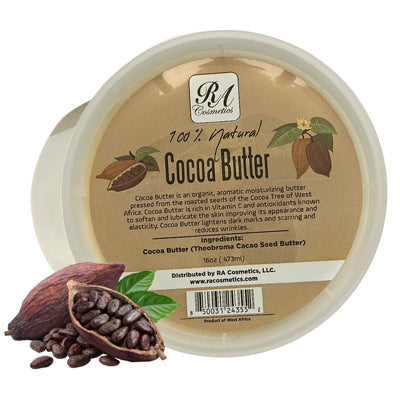 RA COSMETICS 100% RAW COCOA BUTTER 16oz (CS/6)