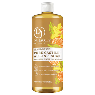DR.JACOBS PURE CASTILE ALL IN 1SOAP 32oz ORANGE & GINGER
