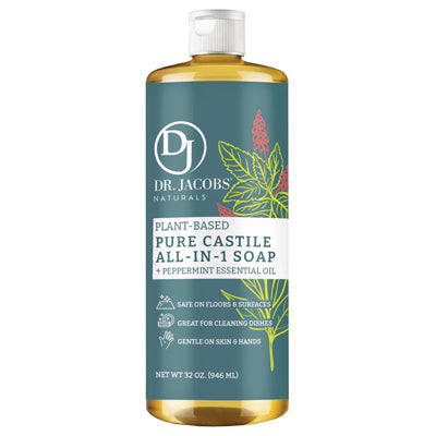 DR.JACOBS PURE CASTILE ALL IN 1SOAP 32oz PEPPERMINT