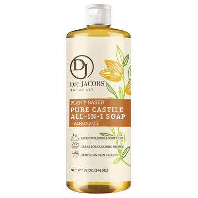 DR.JACOBS PURE CASTILE ALL IN 1SOAP 32oz ALMOND