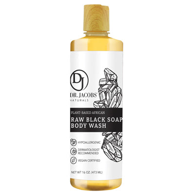 DR.JACOBS BLACK SOAP BODY WASH 16oz RAW BLACK SOAP