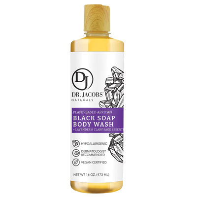 DR.JACOBS BLACK SOAP BODY WASH 16oz LAVENDAR & SAGE