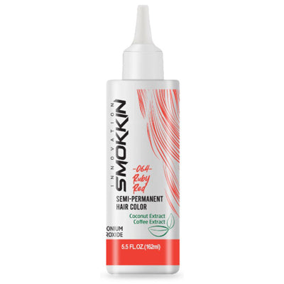 SMOKKIN SEMI PERMANENT HAIR COLOR 5.5oz 162ml RUBY RED 064 (DL/12)
