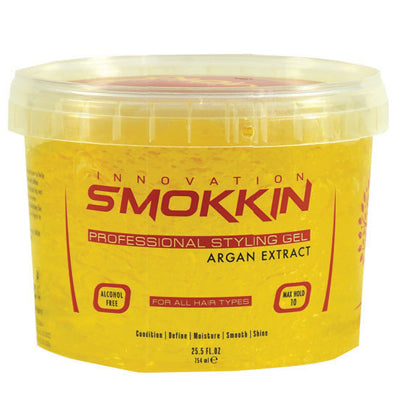 SMOKKIN PROFESSIONAL STYLING GEL 25.5oz 754ml ARGAN EXTRACT GOLD