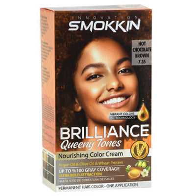 SMOKKIN BRILLIANCE HAIR COLOR KIT HOT CHOCOLATE BROWN 7.35