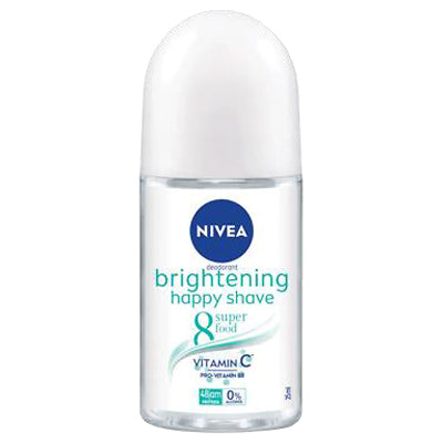 NIVEA ROLL ON DEODORANT 50ml BRIGHTENING HAPPY SHAVE AP