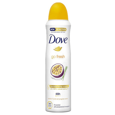 DOVE DEODORANT SPRAY 150ml PASSION FRUIT (CS/6)