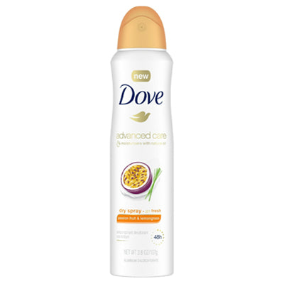 DOVE DEODORANT SPRAY 8.4oz/ 250ml PASSION FRUIT & LEMONGRASS (CS/6)