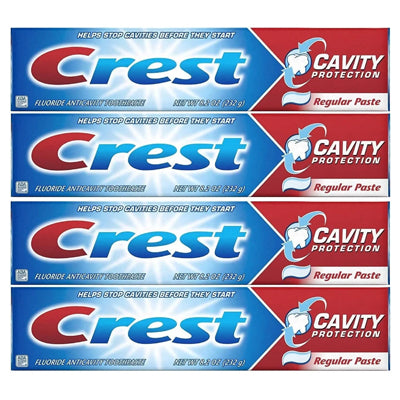 CREST TOOTHPASTE 8.2oz CAVITY PROTECTION 4's (cs/10)