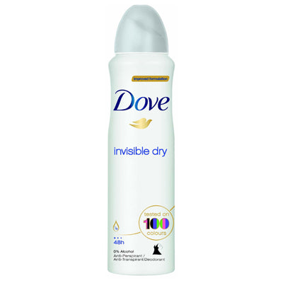 DOVE DEODORANT SPRAY 150ml INVISIBLE DRY WOMEN (CS/6)