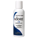 ADORE SEMI PERMANENT HAIR COLOR 4oz OCEAN BLUE #176 (DL/12) #76010176