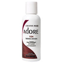 ADORE SEMI PERMANENT HAIR COLOR 4oz SIENNA BROWN #104 (DL/12) #76010424