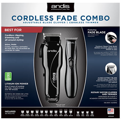 ANDIS ENVY CLIPPER/TRIMMER COMBO CORDLESS