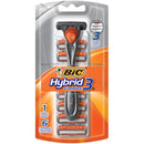 BIC SHAVER COMFORT 3 HYBRID 1 HANDLE 6 CARTRDG (DL/6)