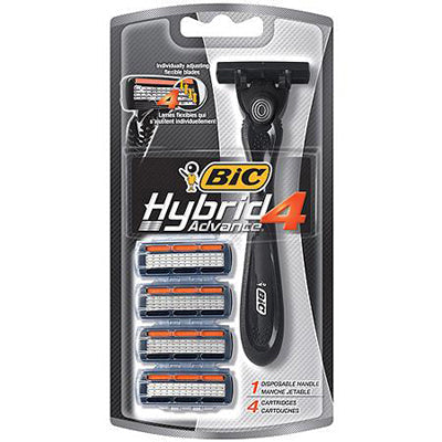 BIC SHAVER FLEX 4 SENSITIVE HYBRID W/4 REFILLS (DL/6)