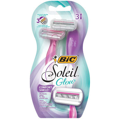 BIC SHAVER SOLEIL GLOW FOR WOMEN 3'S (DL/6)