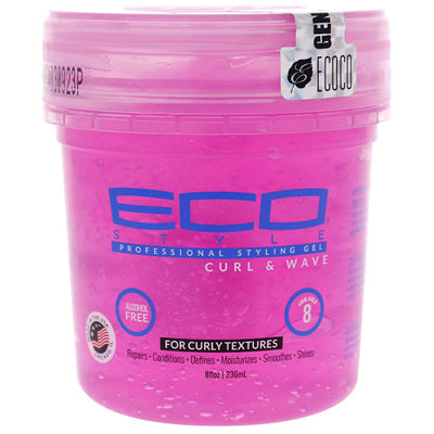 ECOSTYLE STYLING GEL CURL AND  WAVE PINK 8 OZ                *
