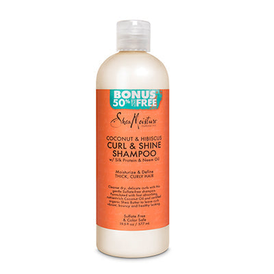SHEA MOISTURE COCONUT &HIBISCUS CURL&SHINE SHAMPOO 19.8oz(cs/4