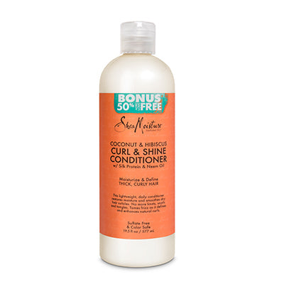 SHEA MOISTURE COCONUT &HIBISCUS CURL & SHINE COND 19.8oz (cs/4