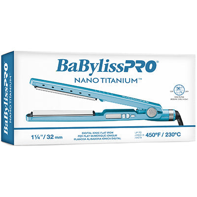 BABYLISSPRO NANO TITANIUM FLAT IRON ULTRA SMOOTH 1 1/4"