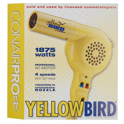 CONAIR HAIR DRYER YELLOWBIRD 1875 W