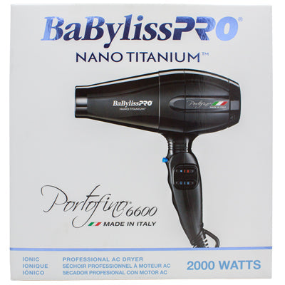 BABYLISSPRO NANO TITANIUM DRYERPORTOFINO BLACK