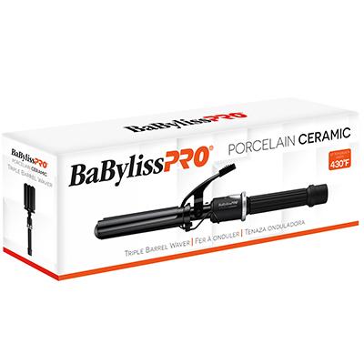 BABYLISSPRO PORCELAIN CERAMIC  TRIPLE BARREL WAVER