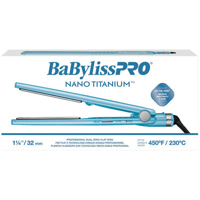 BABYLISSPRO FLAT IRON 1 1/4" DUAL NANO TITANIUM