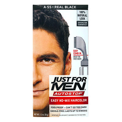 JUST FOR MEN HAIR COLOR AUTOSTOP REAL BLACK