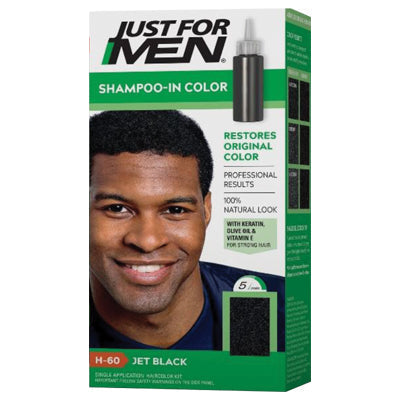 JUST FOR MEN SHAMPOO-IN HAIR COLOR JET BLACK