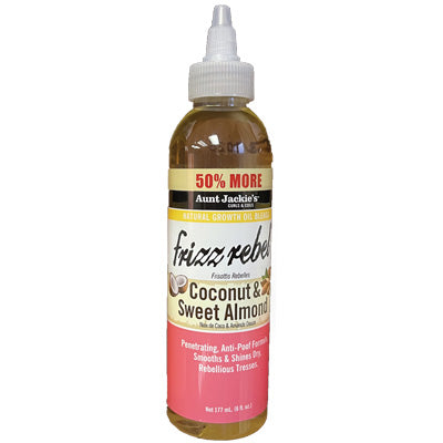 AUNT JACKIE'S GROWTH OIL 4 OZ  COCONUT & SWEET ALMOND (BONUS)