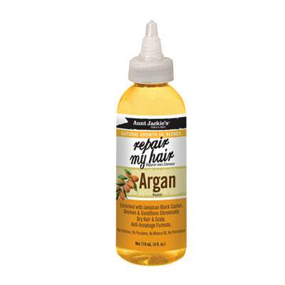 AUNT JACKIE'S GROWTH OIL 4 OZ ARGAN (DL/6)