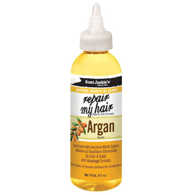 AUNT JACKIE'S GROWTH OIL 4 OZ ARGAN BONUS (DL/6)