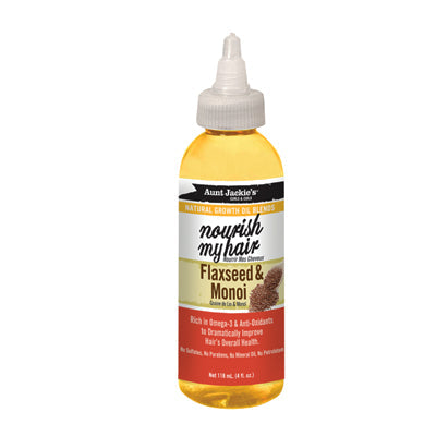 AUNT JACKIE'S GROWTH OIL 4 OZ FLAXSEED & MONOI (DL/6)