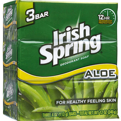 IRISH SPRING SOAP 3.75oz 18/3's ALOE