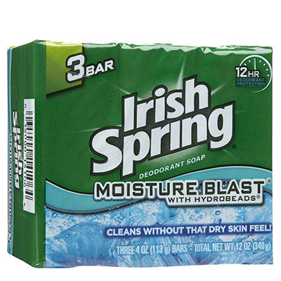 IRISH SPRING SOAP 3.75oz 18/3's MOISTURE BLAST