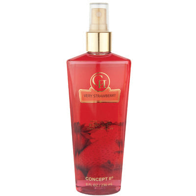 CONCEPT II BODY MIST 8 OZ VERY STRAWBERRY